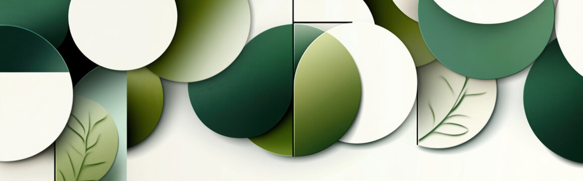 Gr&uuml;n-wei&szlig;e geometrische Komposition, abstraktes Muster, moderner Hintergrund
Green-white geometric composition, abstract pattern, modern background
