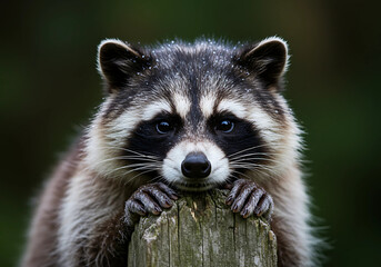 Fototapeta premium Raccoon Holding Paws Together