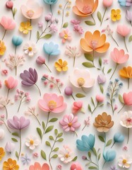 Spring Summer Pastel Floral Background Wallpaper