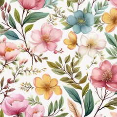 Spring Summer Floral Background Wallpaper