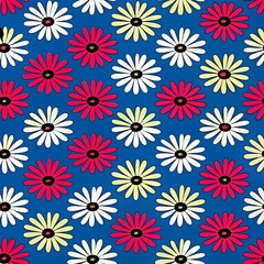 colorful pattern  of various flowers 