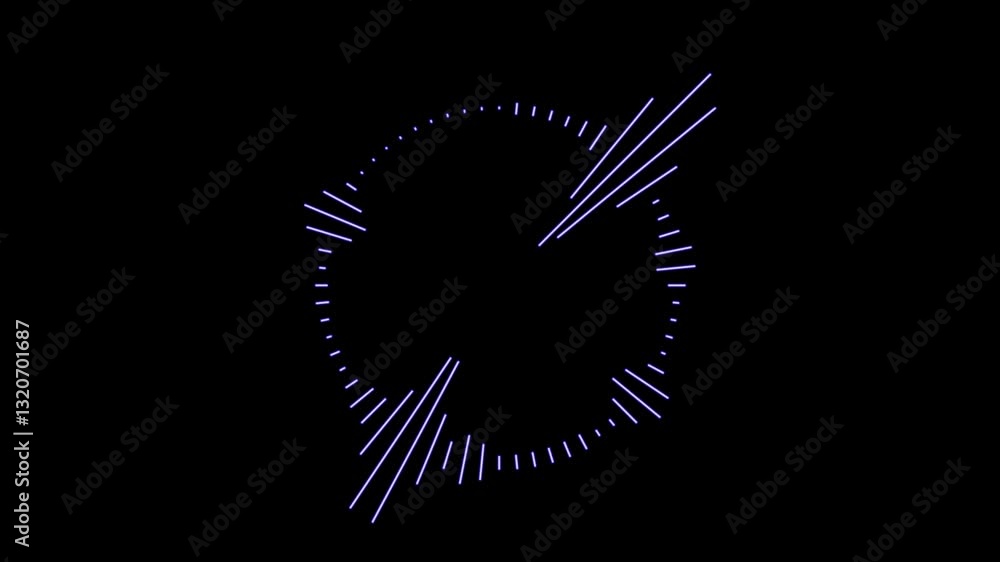 Aufkleber sound waveform. sound audio waves isolated on black background. seamless loop animation.4k animation