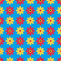 Fototapeta premium colorful pattern of various flowers 