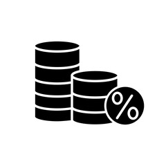 Tax line vector icon. Accounting illustration sign collection. Finance and interest symbol or logo.