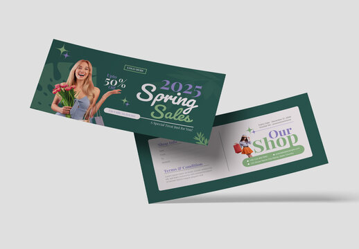 Spring Sales Gift Voucher For Fashion Brand