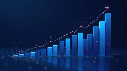 Graphs and diagrams showing the growth of technology, free space for textм