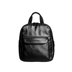 Naklejka premium Black Leather Backpack - Premium Leather Backpack for Men | Stylish Leather Backpack for Work and Travel