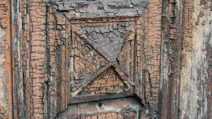 old vintage wood decor close up