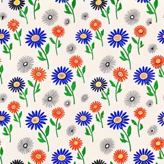 colorful pattern  of various flowers 