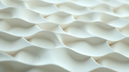 Fototapeta premium Abstract White Undulating Texture Background