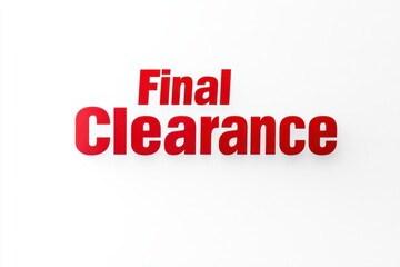 Special sale announcement for final clearance event in retail store during seasonal promotion