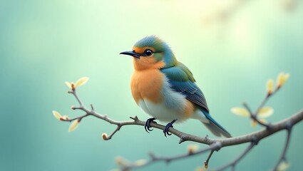 blue tit on branch