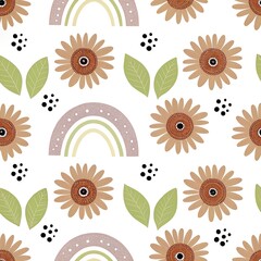 colorful pattern  of various flowers 