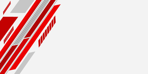 Obraz premium red and white diagonal stripes background. great for corporate banner, presentation, journal report cover, business poster.