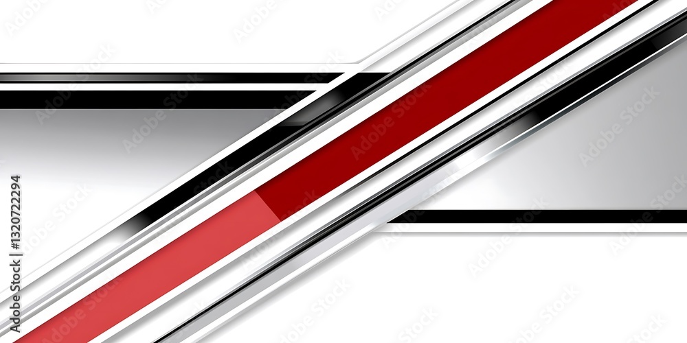 Poster modern abstract background with red accent for sleek presentation