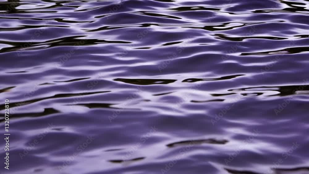 Poster dynamic flowing water with reflective ripples and light reflections in motion