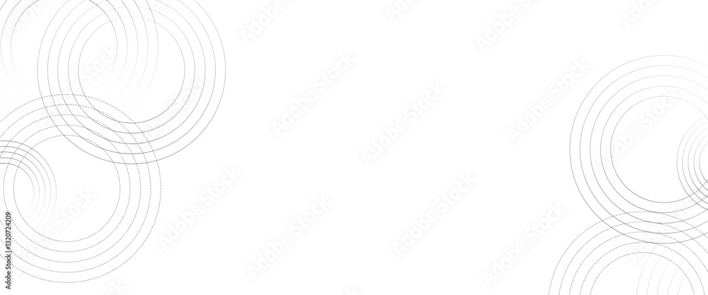 Aufkleber vector digital future technology concept. abstract white background with black circle rings.
