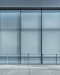 Modern architectural design highlights glass and metal elements in a spacious interior