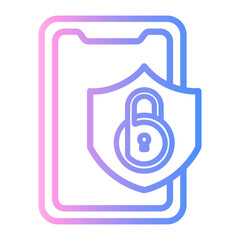 handphone Line Gradient Icon