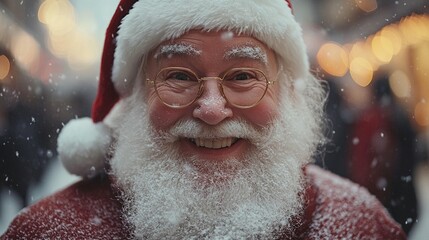 Snowy Holiday Cheer: A Festive Portrait