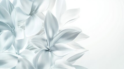 Soft, ethereal white flowers on a bright background