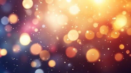 Obraz premium A magical bokeh effect blending with warm morning sunlight, ethereal atmosphere, soft focus, tranquil beauty