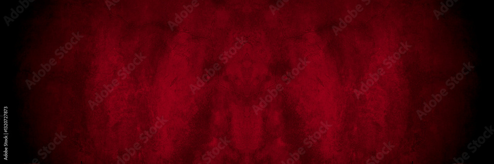 Aufkleber Old wall texture cement black red  background abstract dark color design are light with white gradient background.