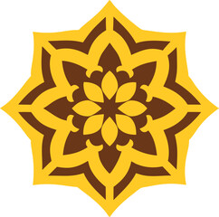 Ornate Starburst Vector Art Illustration Design with Intricate Geometric Patterns