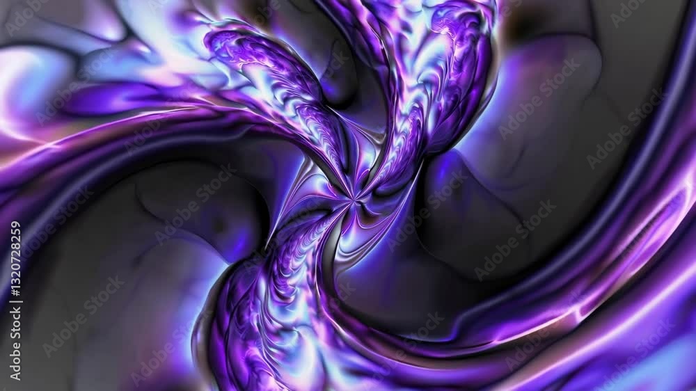 Poster mesmerizing purple and blue abstract swirl pattern unfolding in relaxing motion