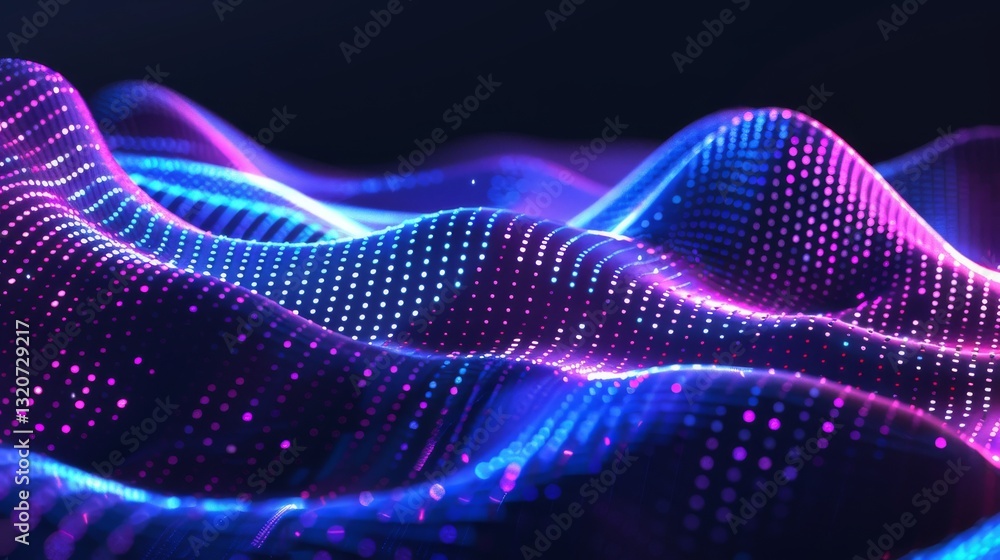 Aufkleber abstract glowing wave lines. abstract technology background with glowing network connections. modern