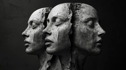 European ancient black and white style, real platonic character portrait. In the debate with many people, there are body movements, exaggerated abstractions
