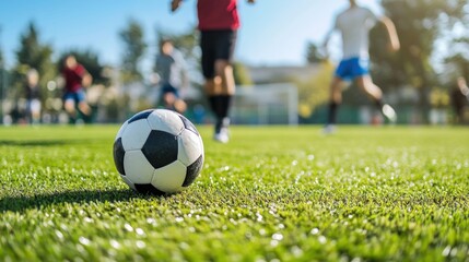 Obraz premium Soccer game in progress