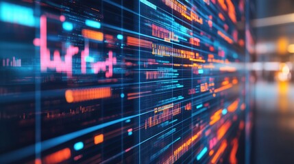 Fototapeta premium A digital representation of AI-powered fraud detection analyzing real-time financial data