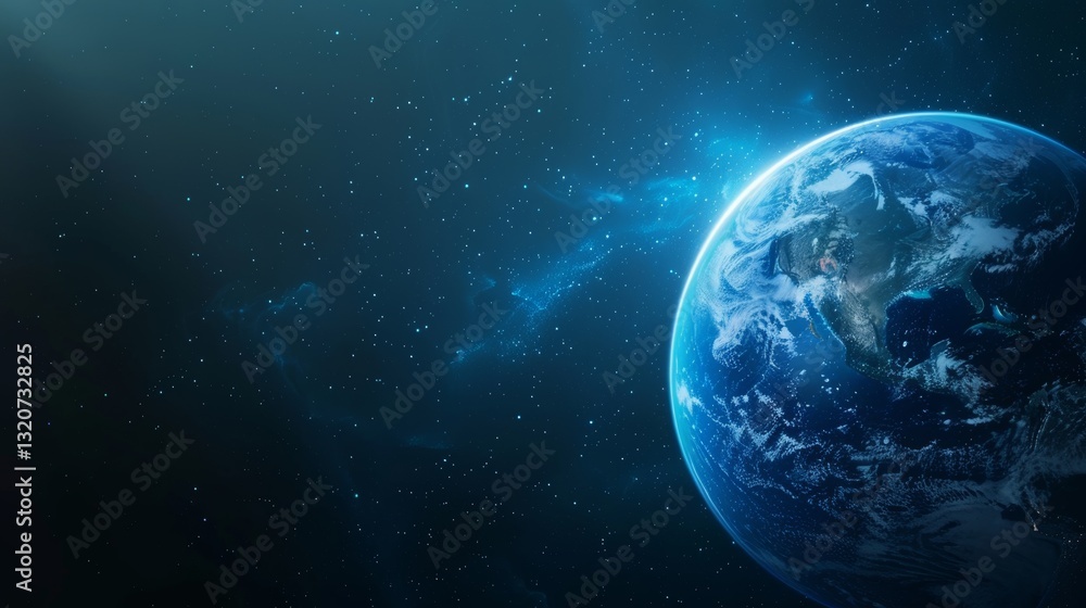 Poster abstract blue digital background with a global network and connectivity. abstract technology. abstra