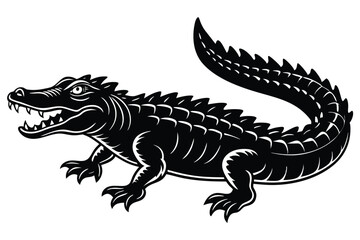 Naklejka premium silhouette of an American Alligator