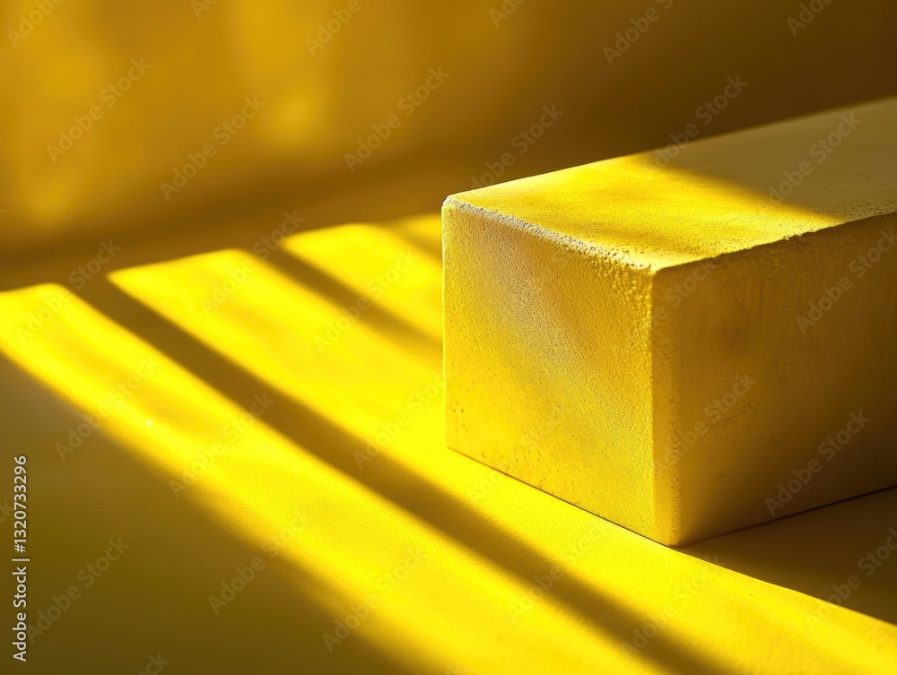 Poster a block of butter sitting on a table, perfect for adding to breakfast or baking