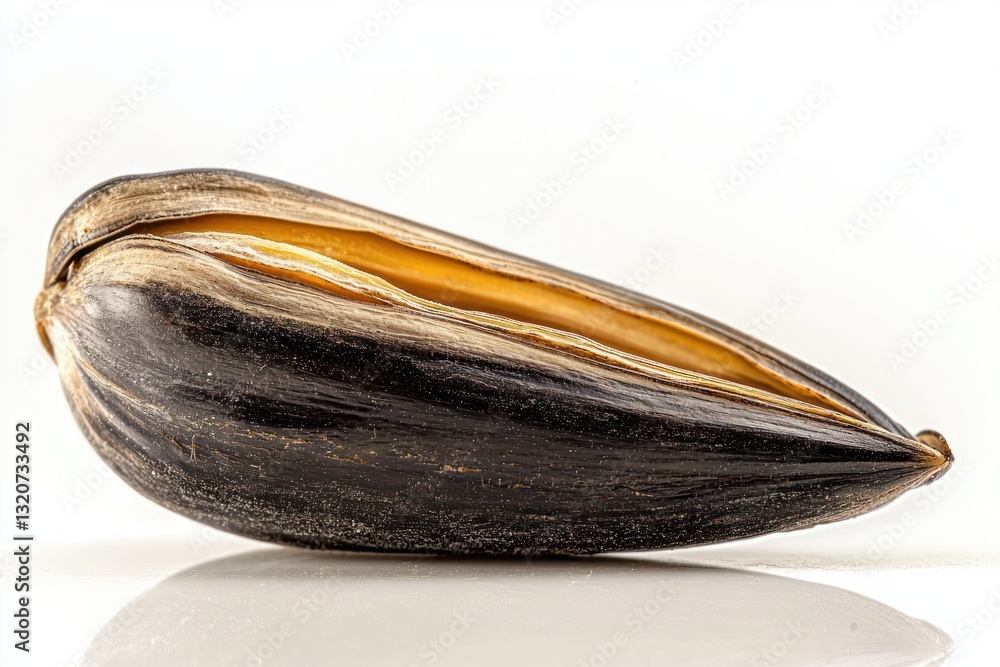 Aufkleber striking close up of a sunflower seed revealing intricate textures and natural patterns within its s