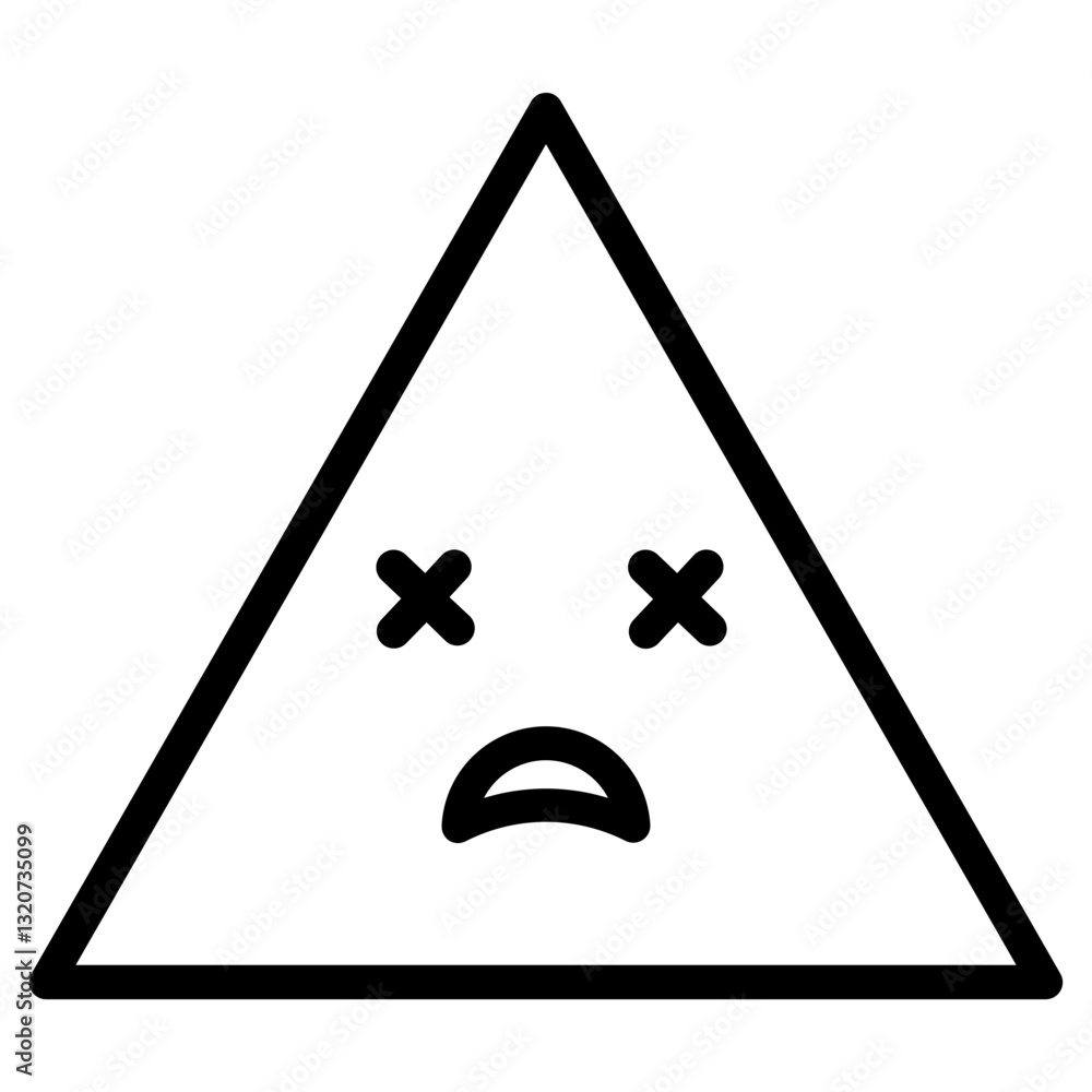 Poster alert computer error line icon
