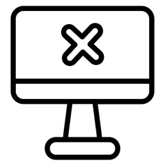 Fototapeta premium Error Alert Failure Line Icon