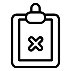 Refuse Reject Failure Line Icon