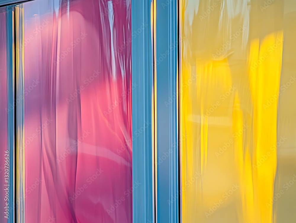 Aufkleber abstract vibrant windows creating colorful light and shadow patterns