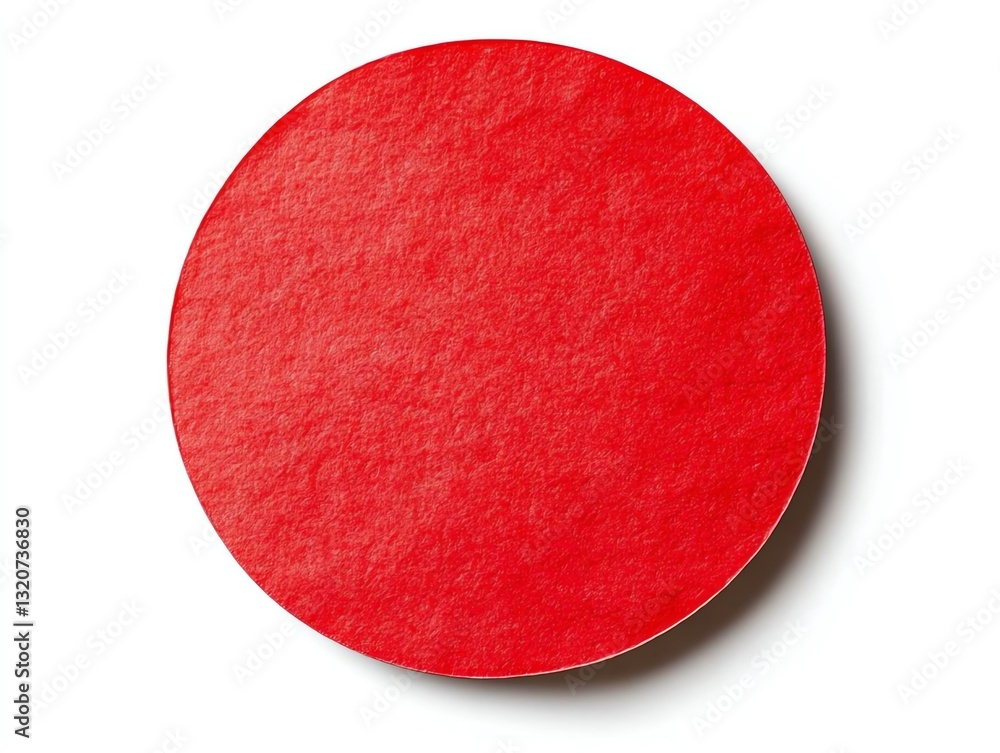 Aufkleber isolated red circle with texture on white background simple design