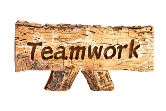 Teamwork Text Design Isolated on Transparent Background