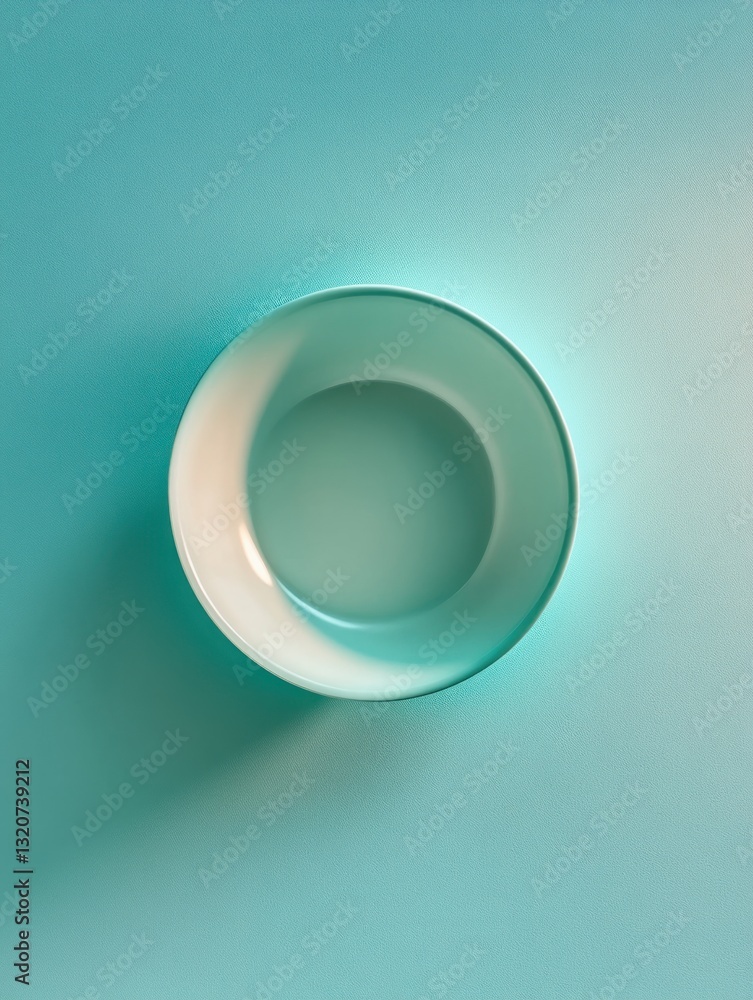 Aufkleber minimalist composition of pristine pastel color dish enhancing elegance for culinary or modern table