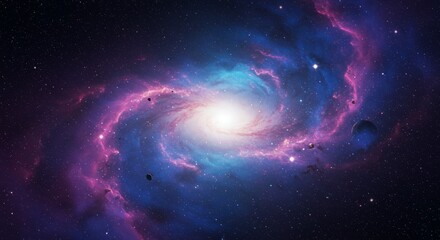 Naklejka premium universe starry sky