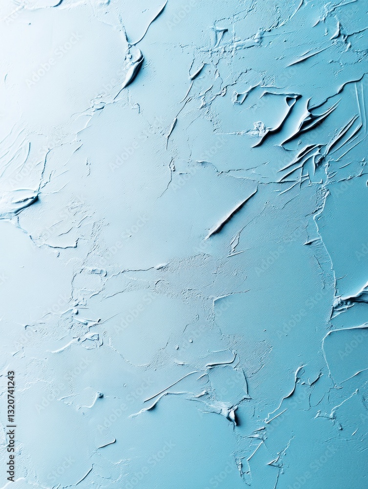 Poster textured light blue plaster wall art background with depth and gradient studio shot for creative abs