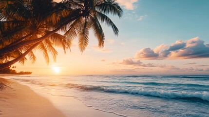 Tropical Sunset Beach Paradise - Golden Hour Photography