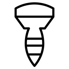 Bolt Pin Screw Line Icon
