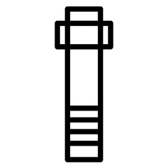 Hook Nut Screw Line Icon