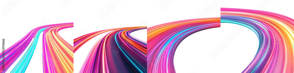 Poster mesmerizing abstract digital art backdrop featuring dynamic fluid swirls of vibrant rainbow like col